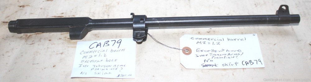 M1 Carbine Barrel, Commercial Barrel, MZ= 1.2 - #CAB79-img-1