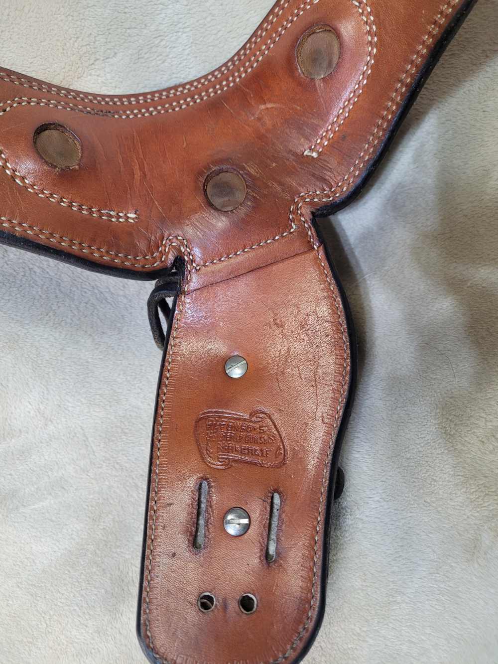 Rare, Vintage Alfonso Of Hollywood Leather Holsters & Gunbelt Fastdraw Rig-img-8