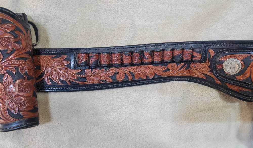 Rare, Vintage Alfonso Of Hollywood Leather Holsters & Gunbelt Fastdraw Rig-img-5