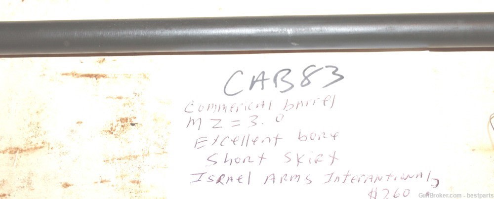 M1 Carbine Barrel, Commercial Barrel, MZ=3.0 - #CAB83-img-2