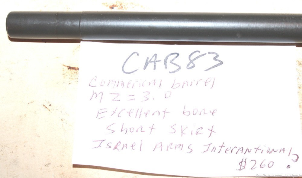 M1 Carbine Barrel, Commercial Barrel, MZ=3.0 - #CAB83-img-3