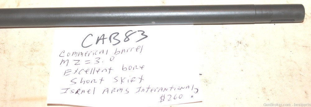 M1 Carbine Barrel, Commercial Barrel, MZ=3.0 - #CAB83-img-4