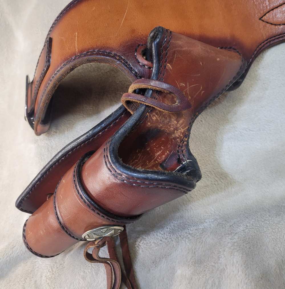 Rare, Vintage Alfonso Of Hollywood Leather Holster And Gunbelt Fastdraw Rig-img-3