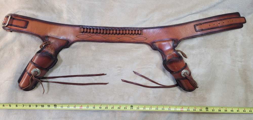 Rare, Vintage Alfonso Of Hollywood Leather Holster And Gunbelt Fastdraw Rig-img-1