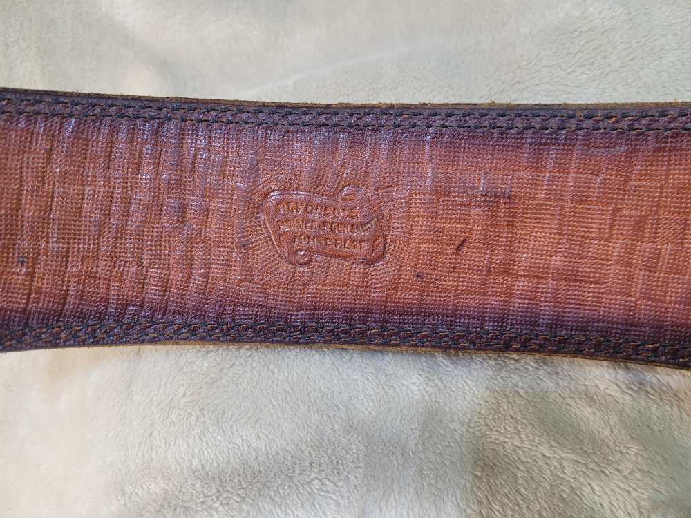 Rare, Vintage Alfonso Of Hollywood Leather Holster And Gunbelt Fastdraw Rig-img-12