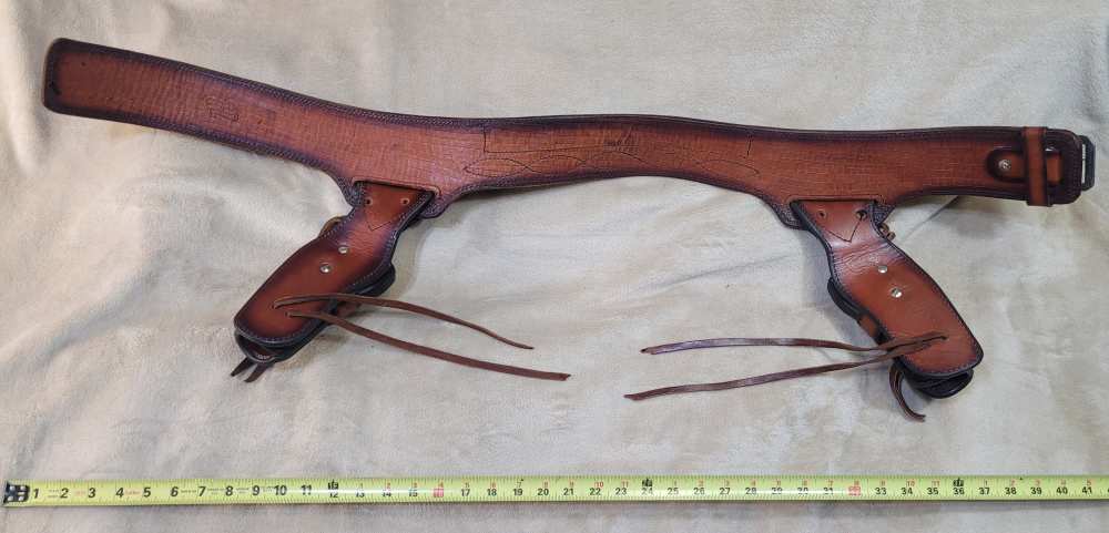 Rare, Vintage Alfonso Of Hollywood Leather Holster And Gunbelt Fastdraw Rig-img-2