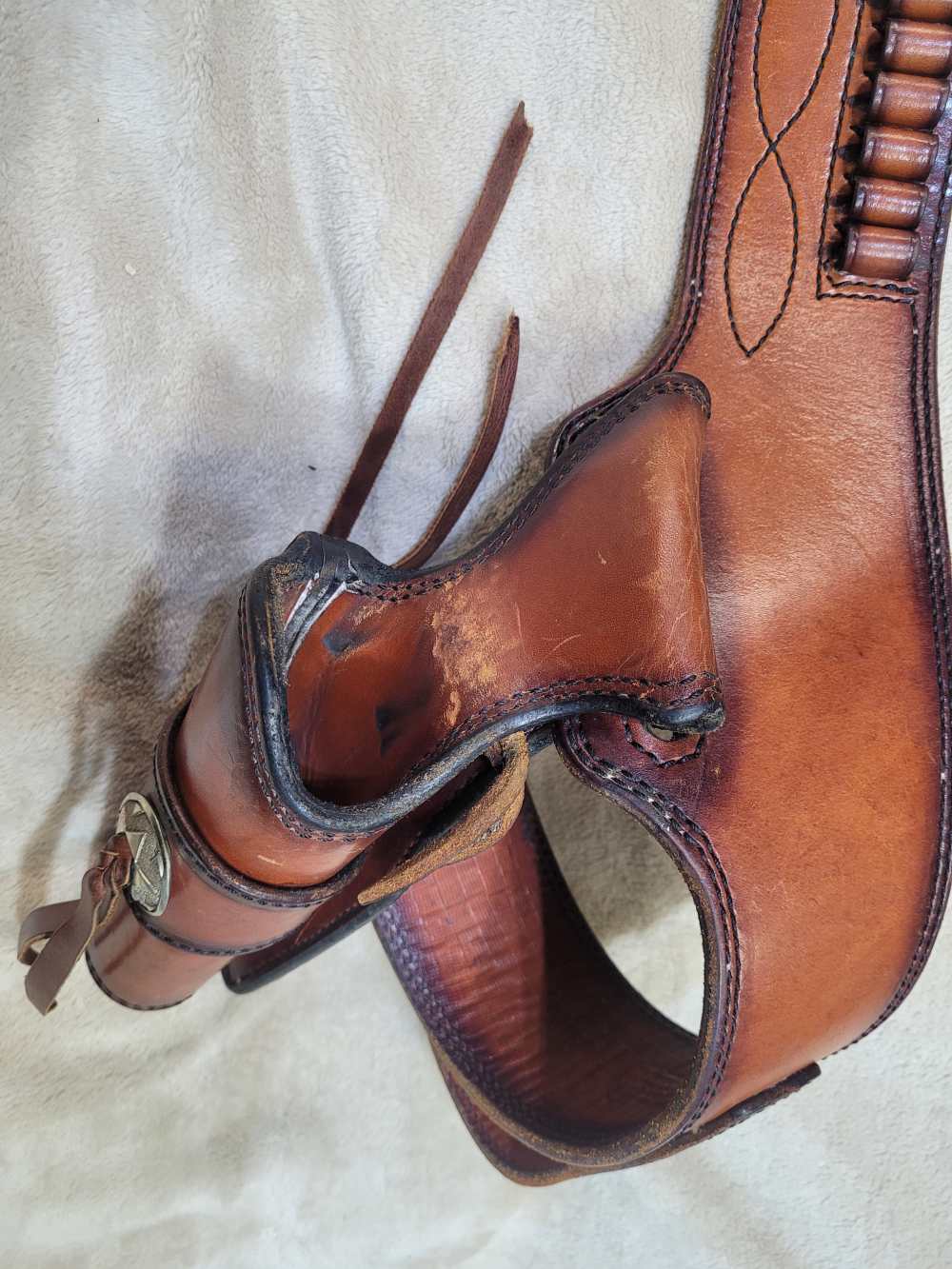 Rare, Vintage Alfonso Of Hollywood Leather Holster And Gunbelt Fastdraw Rig-img-5