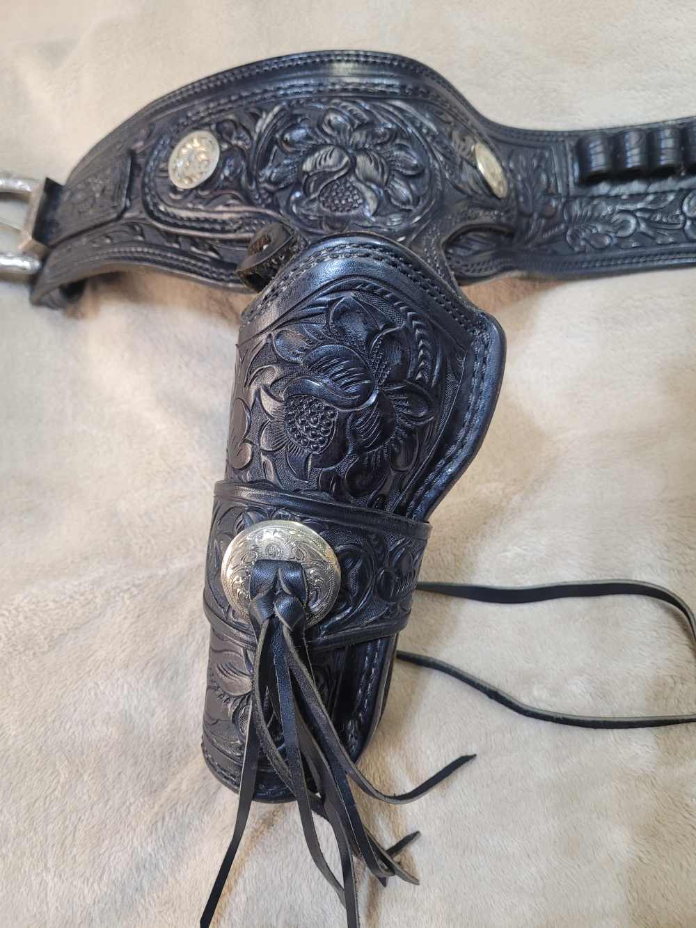 Rare, Vintage Alfonsos Of Hollywood Leather Holsters And Gunbelt Fastdraw R-img-7