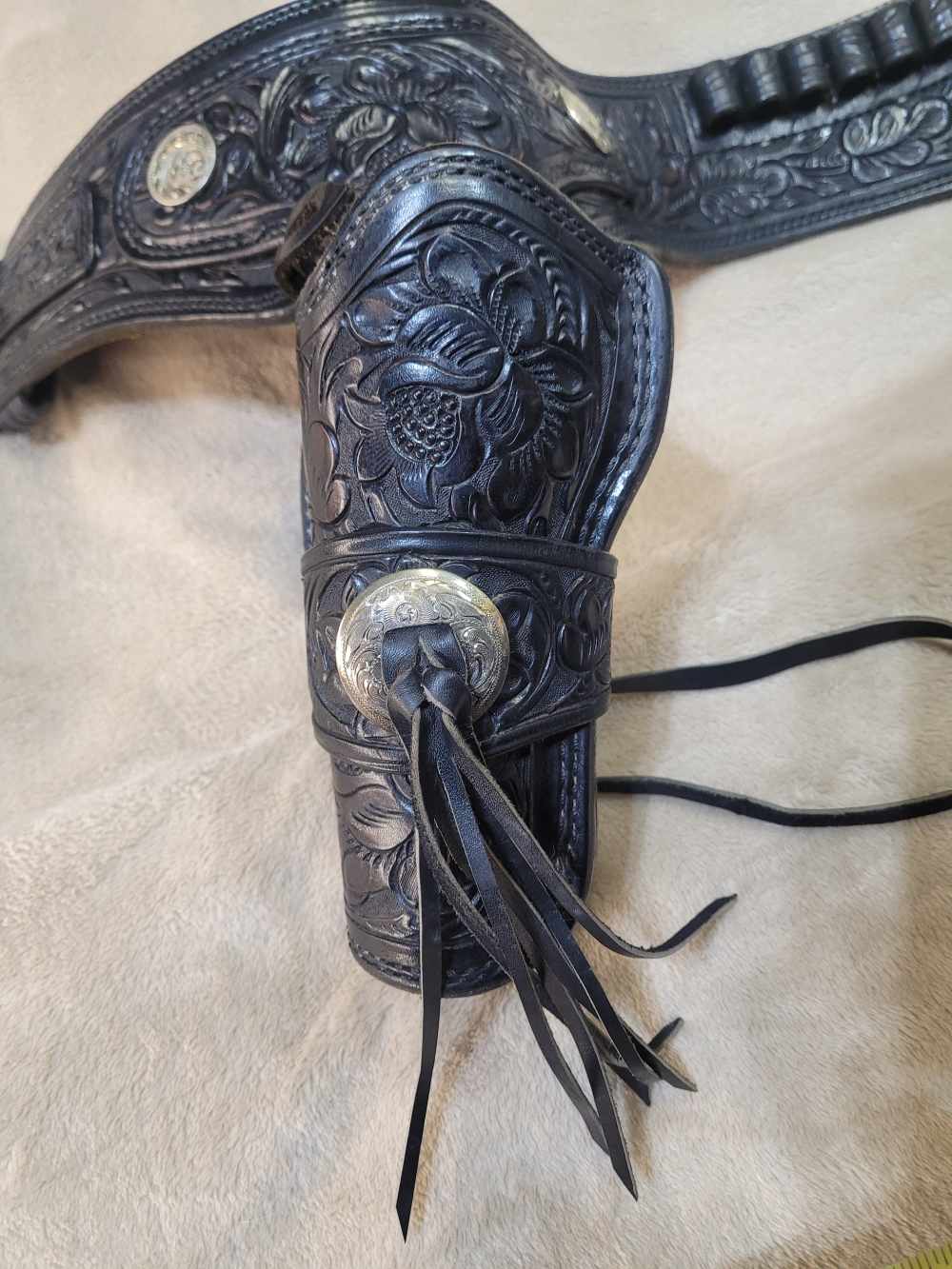 Rare, Vintage Alfonsos Of Hollywood Leather Holsters And Gunbelt Fastdraw R-img-6