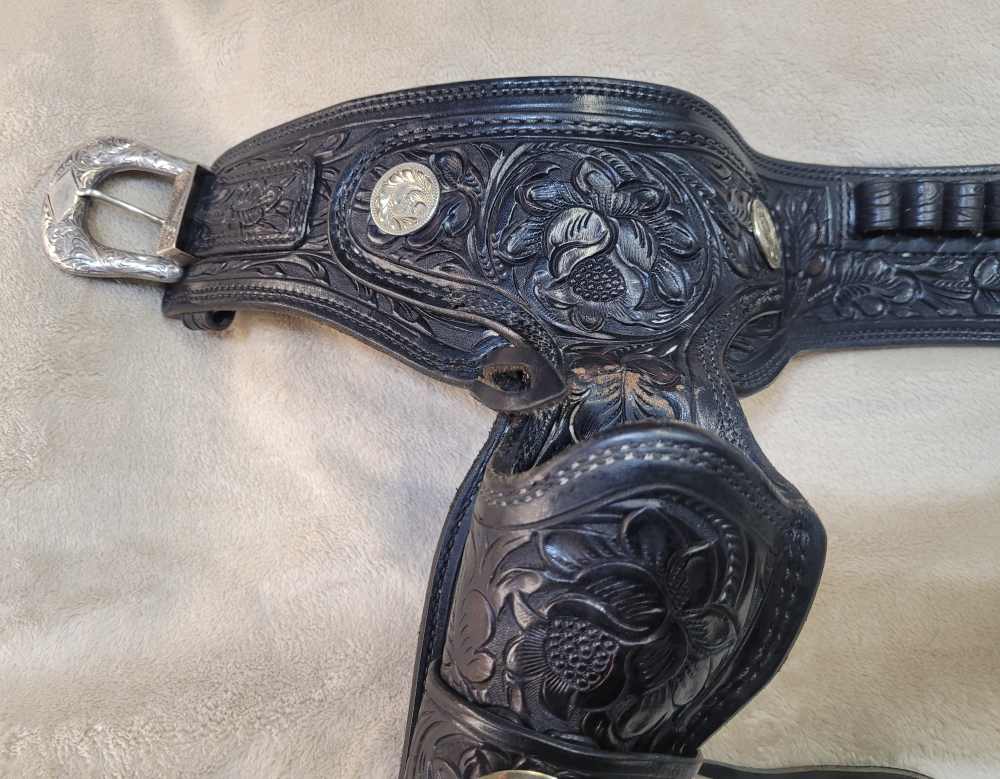 Rare, Vintage Alfonsos Of Hollywood Leather Holsters And Gunbelt Fastdraw R-img-8
