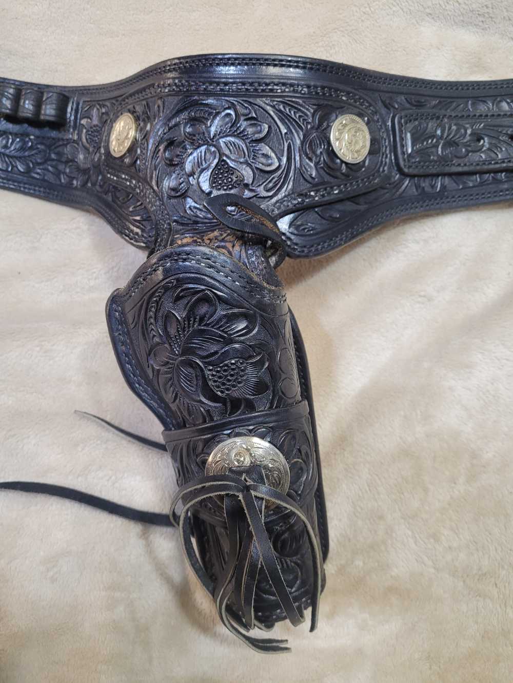 Rare, Vintage Alfonsos Of Hollywood Leather Holsters And Gunbelt Fastdraw R-img-3