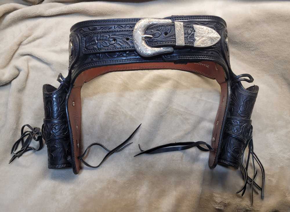Rare, Vintage Alfonsos Of Hollywood Leather Holsters And Gunbelt Fastdraw R-img-0