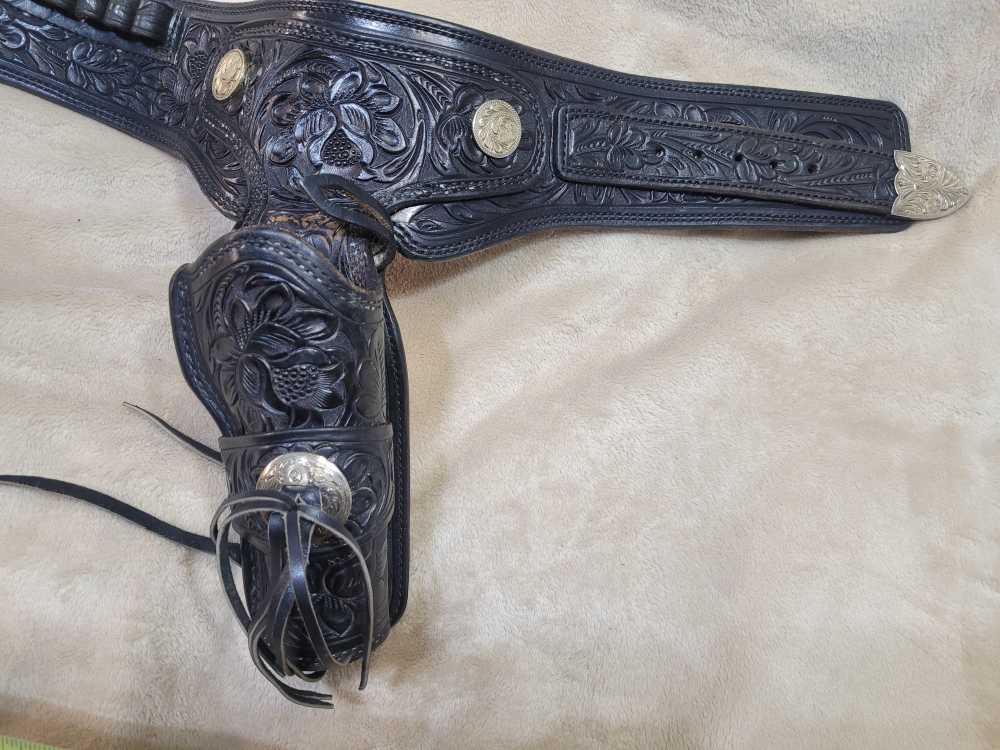 Rare, Vintage Alfonsos Of Hollywood Leather Holsters And Gunbelt Fastdraw R-img-9
