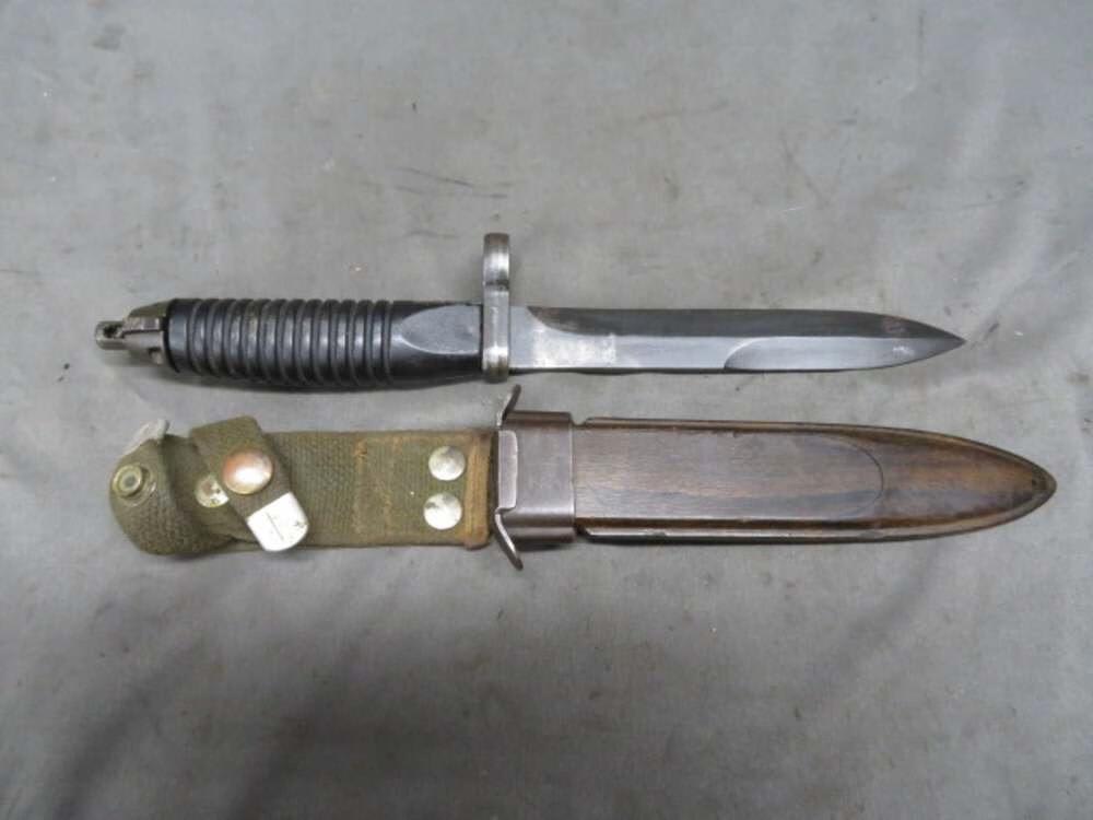 WEST GERMAN HECKLER & KOCH G3 HK 93 RIFLE FACTORY BAYONET WITH SCABBARD-img-0