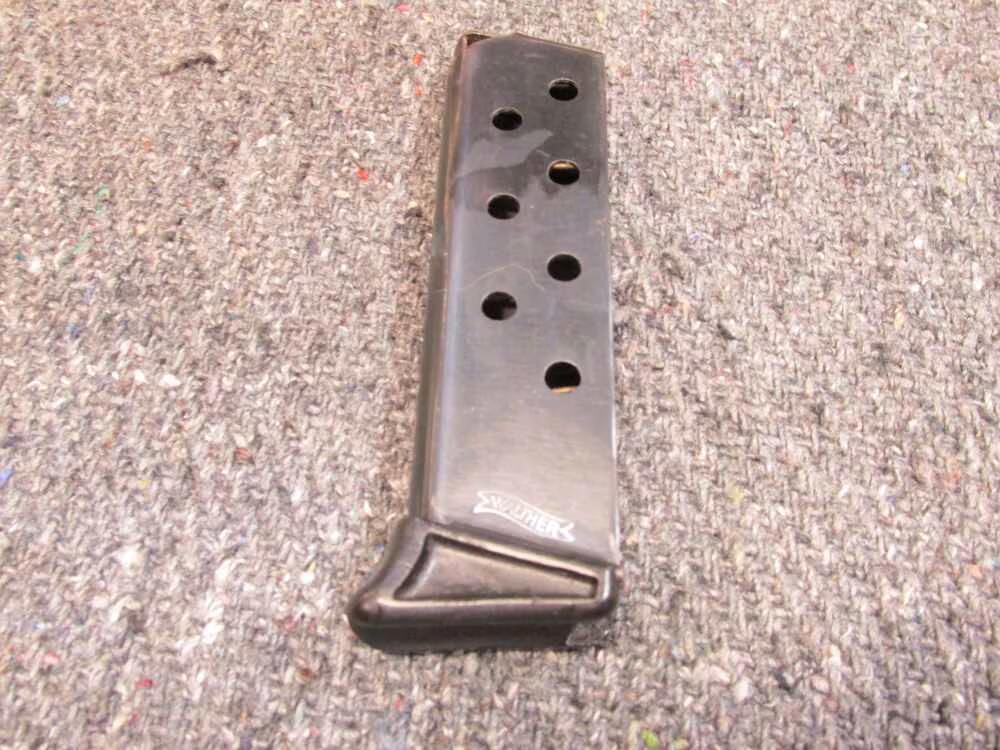 PRE-WAR WALTHER BANNER PP 7.65MM FACTORY PISTOL MAGAZINE w/ FINGER REST-img-0