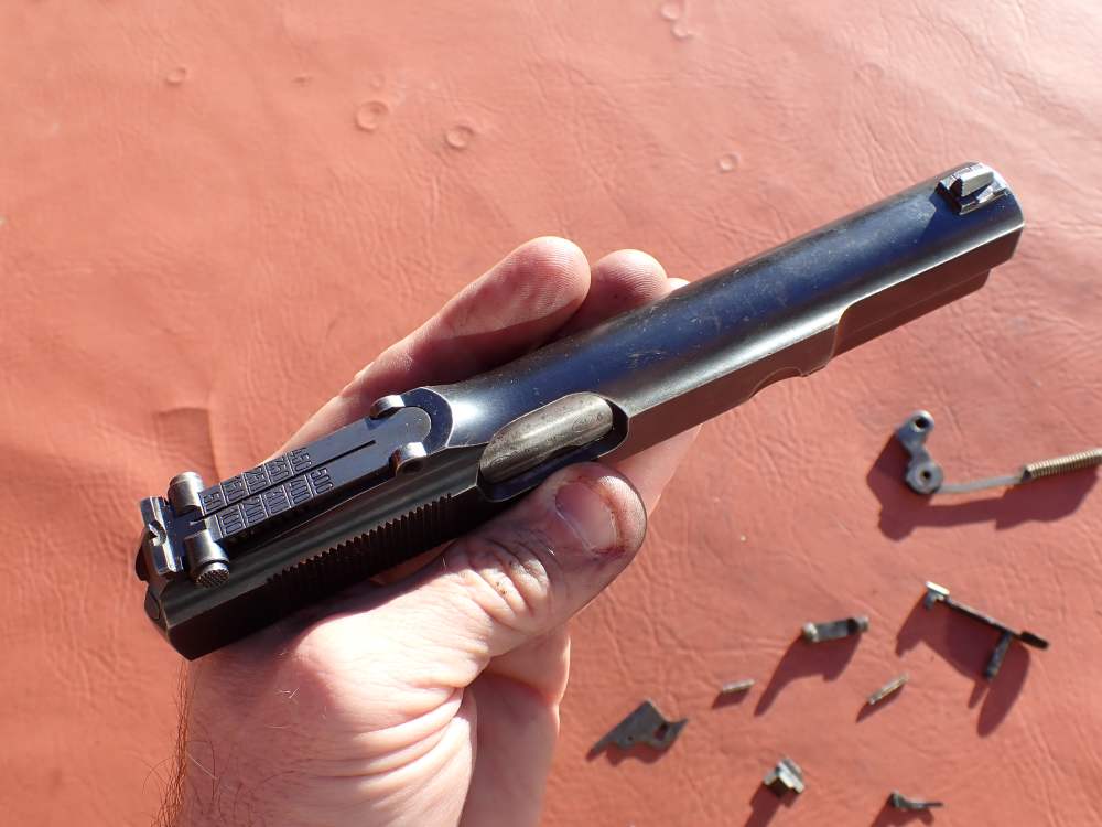 BROWNING HI POWER PRE WAR 9MM PISTOL WITH TANGENT SIGHT FACTORY PARTS KIT -img-133