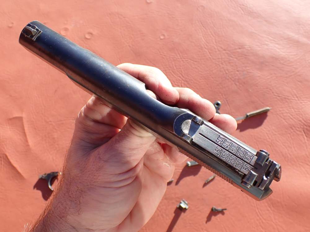 BROWNING HI POWER PRE WAR 9MM PISTOL WITH TANGENT SIGHT FACTORY PARTS KIT -img-25