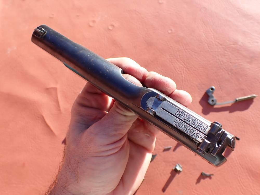 BROWNING HI POWER PRE WAR 9MM PISTOL WITH TANGENT SIGHT FACTORY PARTS KIT -img-5