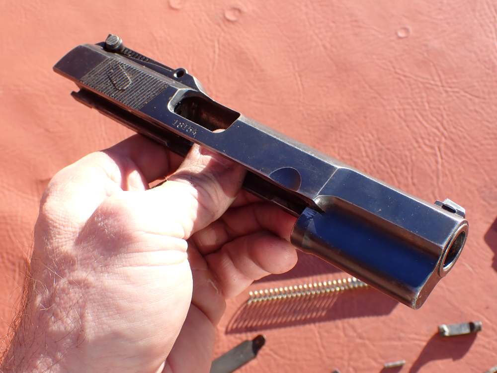BROWNING HI POWER PRE WAR 9MM PISTOL WITH TANGENT SIGHT FACTORY PARTS KIT -img-80
