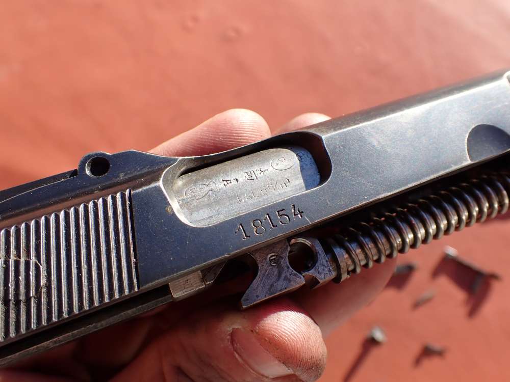 BROWNING HI POWER PRE WAR 9MM PISTOL WITH TANGENT SIGHT FACTORY PARTS KIT -img-140