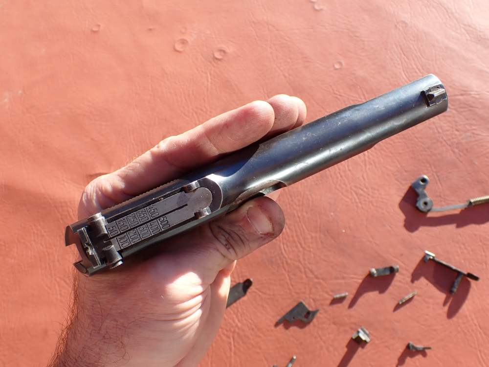 BROWNING HI POWER PRE WAR 9MM PISTOL WITH TANGENT SIGHT FACTORY PARTS KIT -img-134