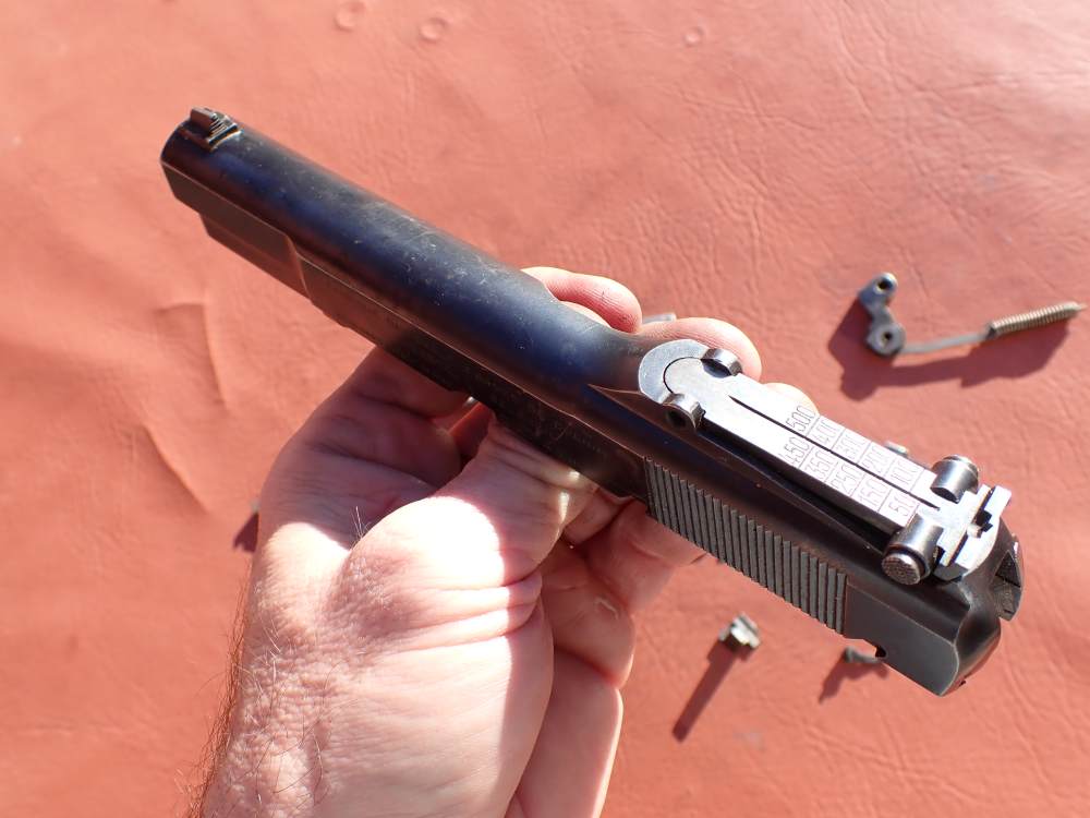 BROWNING HI POWER PRE WAR 9MM PISTOL WITH TANGENT SIGHT FACTORY PARTS KIT -img-4