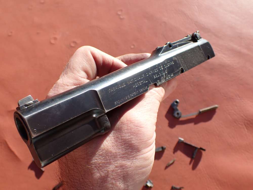 BROWNING HI POWER PRE WAR 9MM PISTOL WITH TANGENT SIGHT FACTORY PARTS KIT -img-30