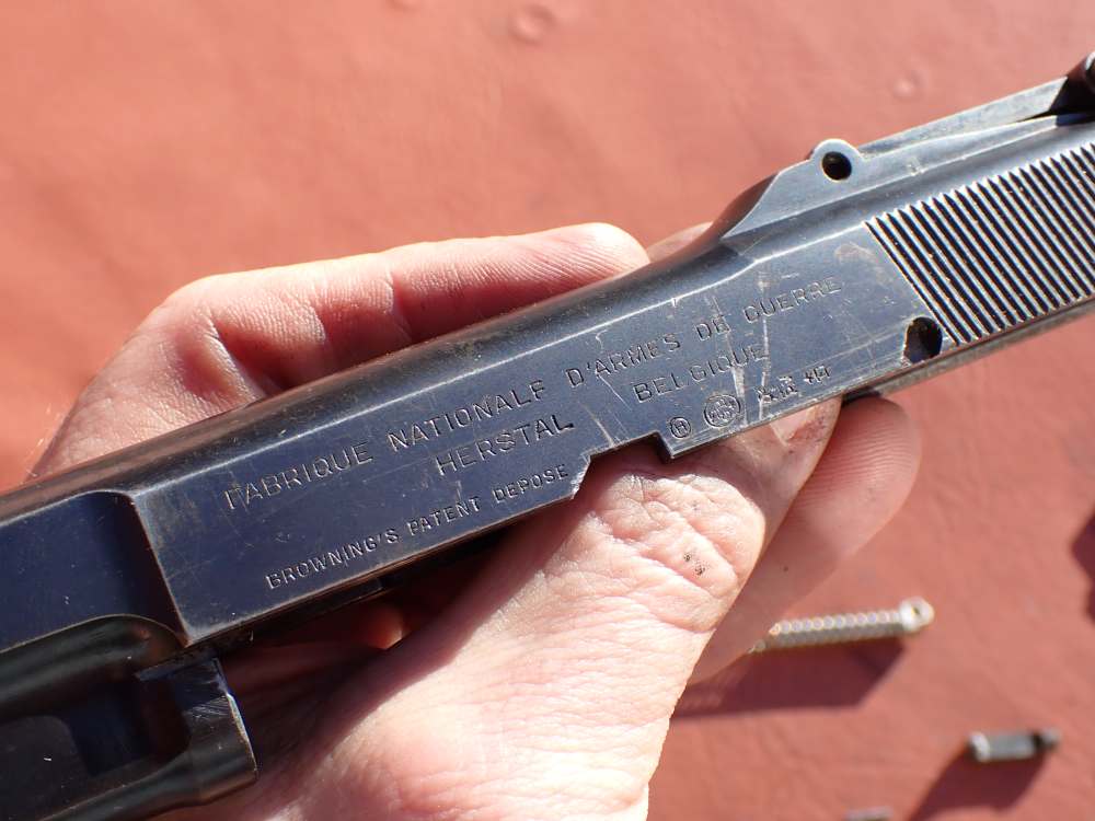 BROWNING HI POWER PRE WAR 9MM PISTOL WITH TANGENT SIGHT FACTORY PARTS KIT -img-85