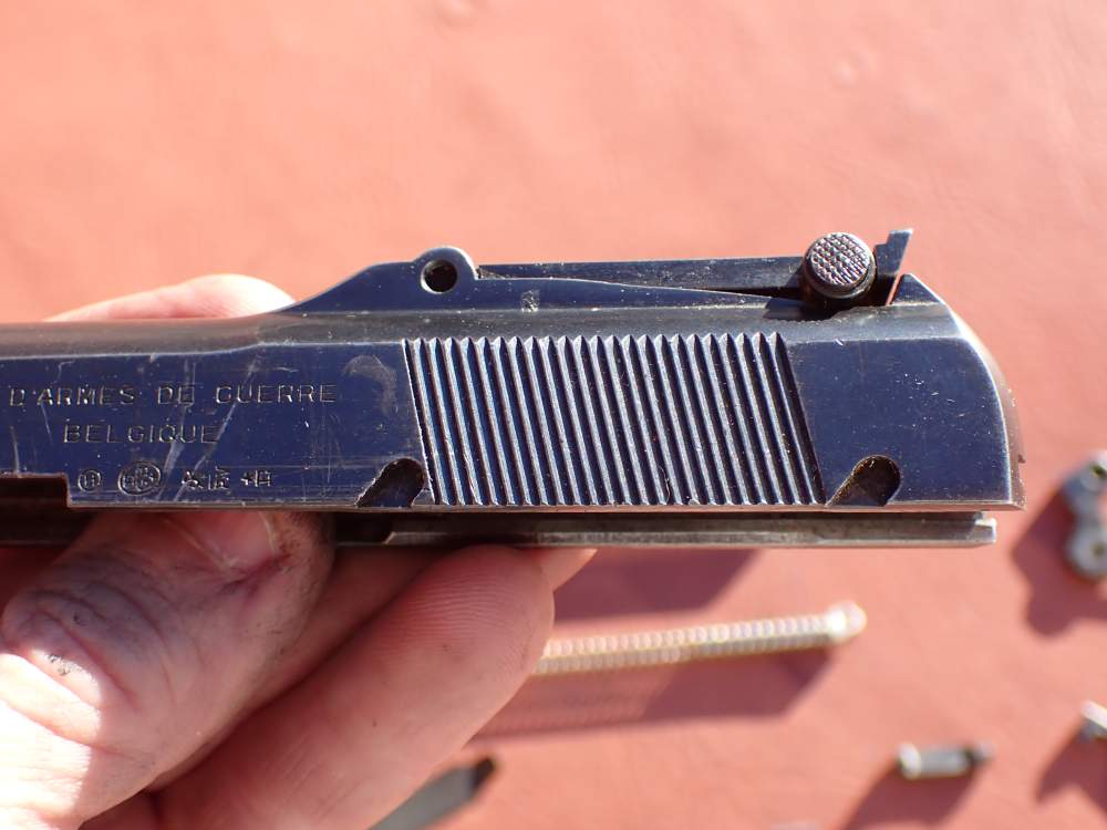 BROWNING HI POWER PRE WAR 9MM PISTOL WITH TANGENT SIGHT FACTORY PARTS KIT -img-81
