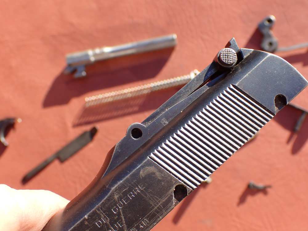 BROWNING HI POWER PRE WAR 9MM PISTOL WITH TANGENT SIGHT FACTORY PARTS KIT -img-52