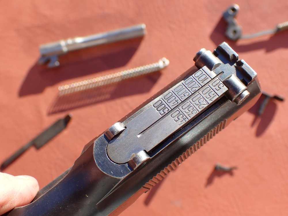 BROWNING HI POWER PRE WAR 9MM PISTOL WITH TANGENT SIGHT FACTORY PARTS KIT -img-53