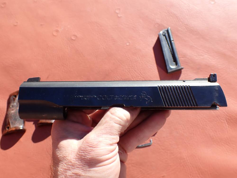 COLT 1911 CONVERSION UNIT KIT FACTORY .22LR BLUED PISTOL PARTS w/ MAGAZINE-img-7