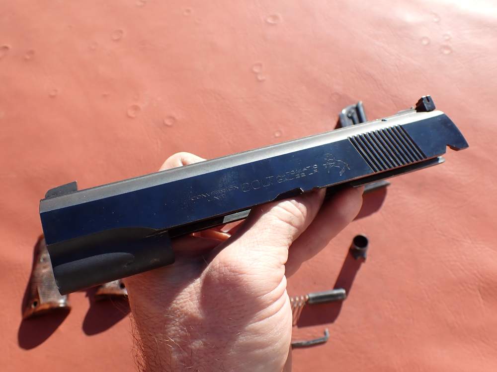 COLT 1911 CONVERSION UNIT KIT FACTORY .22LR BLUED PISTOL PARTS w/ MAGAZINE-img-13