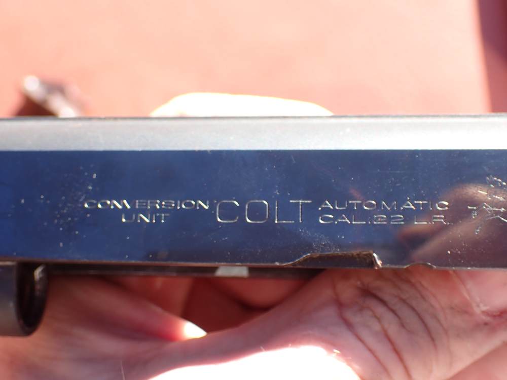 COLT 1911 CONVERSION UNIT KIT FACTORY .22LR BLUED PISTOL PARTS w/ MAGAZINE-img-67