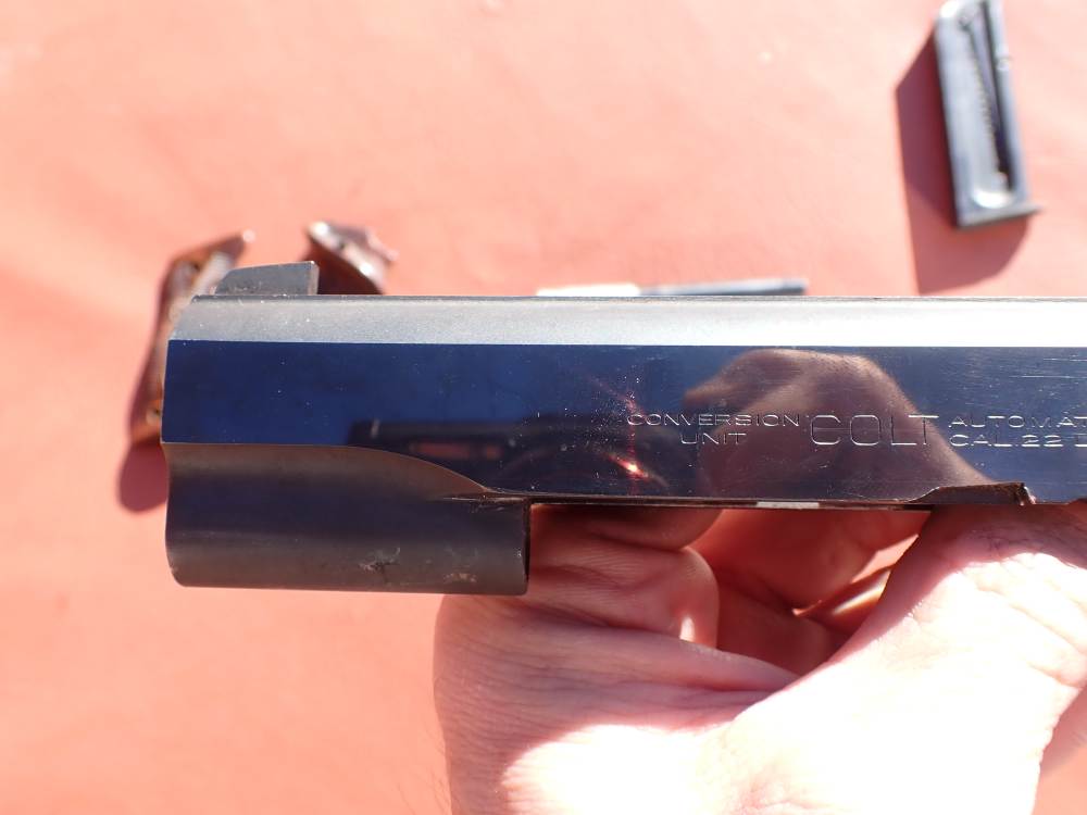 COLT 1911 CONVERSION UNIT KIT FACTORY .22LR BLUED PISTOL PARTS w/ MAGAZINE-img-62