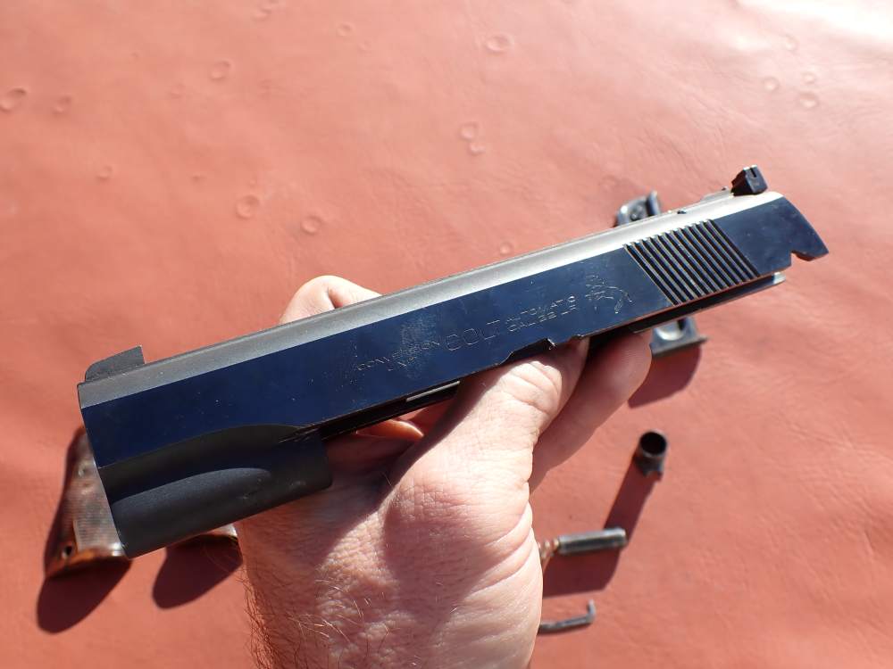 COLT 1911 CONVERSION UNIT KIT FACTORY .22LR BLUED PISTOL PARTS w/ MAGAZINE-img-12