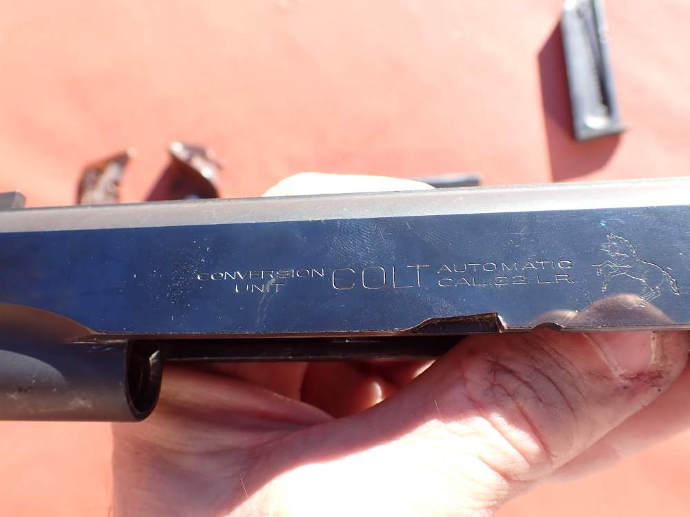 COLT 1911 CONVERSION UNIT KIT FACTORY .22LR BLUED PISTOL PARTS w/ MAGAZINE-img-64