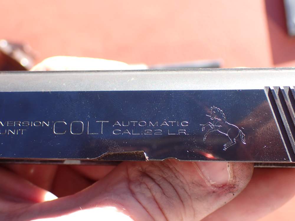 COLT 1911 CONVERSION UNIT KIT FACTORY .22LR BLUED PISTOL PARTS w/ MAGAZINE-img-68