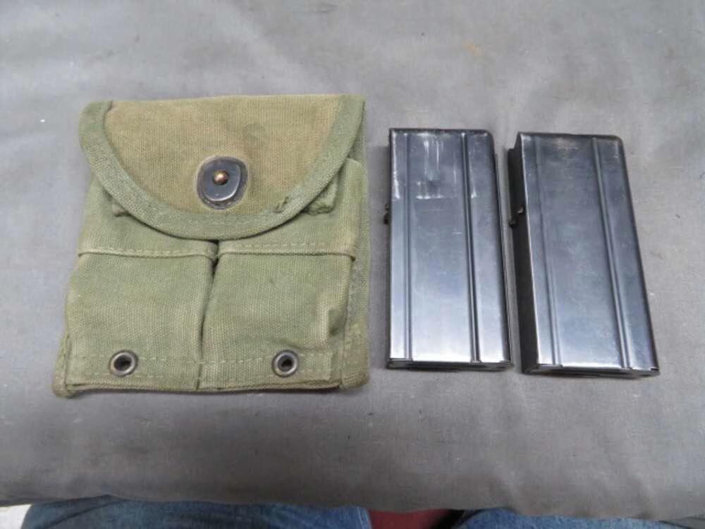 USGI M1 CARBINE 2-15RD MAGAZINE WITH POUCH-img-0
