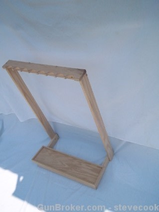 Wooden Gun Rack 8 Gun Red Oak Display Unfinished-img-2