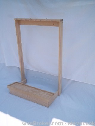 Wooden Gun Rack 8 Gun Red Oak Display Unfinished-img-0