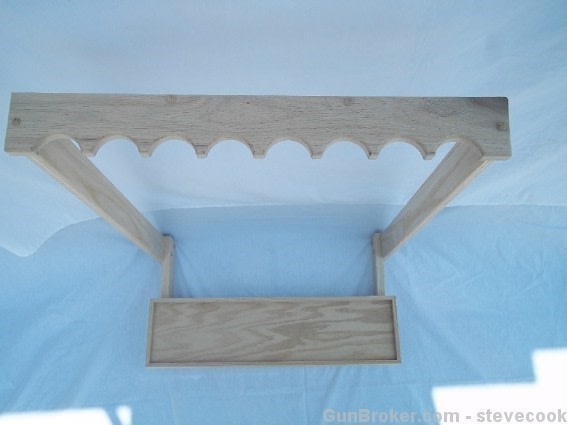 Wooden Gun Rack 8 Gun Red Oak Display Unfinished-img-4