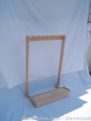 Wooden Gun Rack 8 Gun Red Oak Display Unfinished-img-5