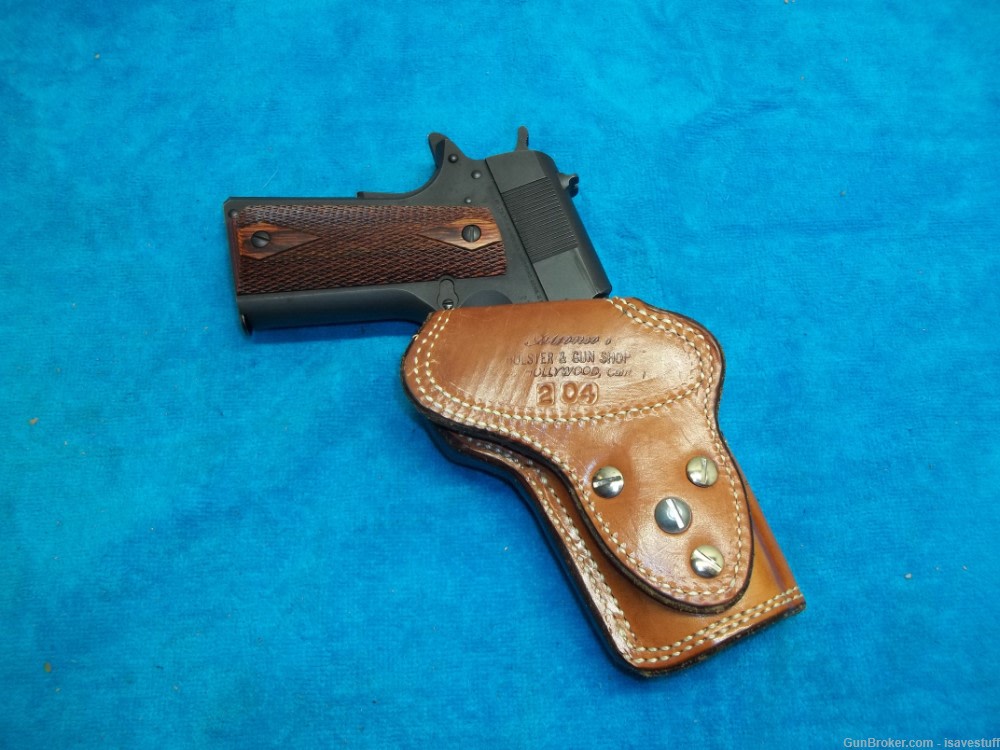 VINTAGE Alfonso of Hollywood L/H Quick Draw Competition Holster Gov't 1911-img-1