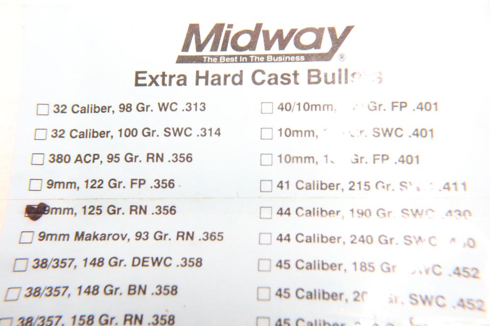 Midway 9mm Hard Cast Lead Lubed Bullets Quantity 438 Price Reduction-img-2