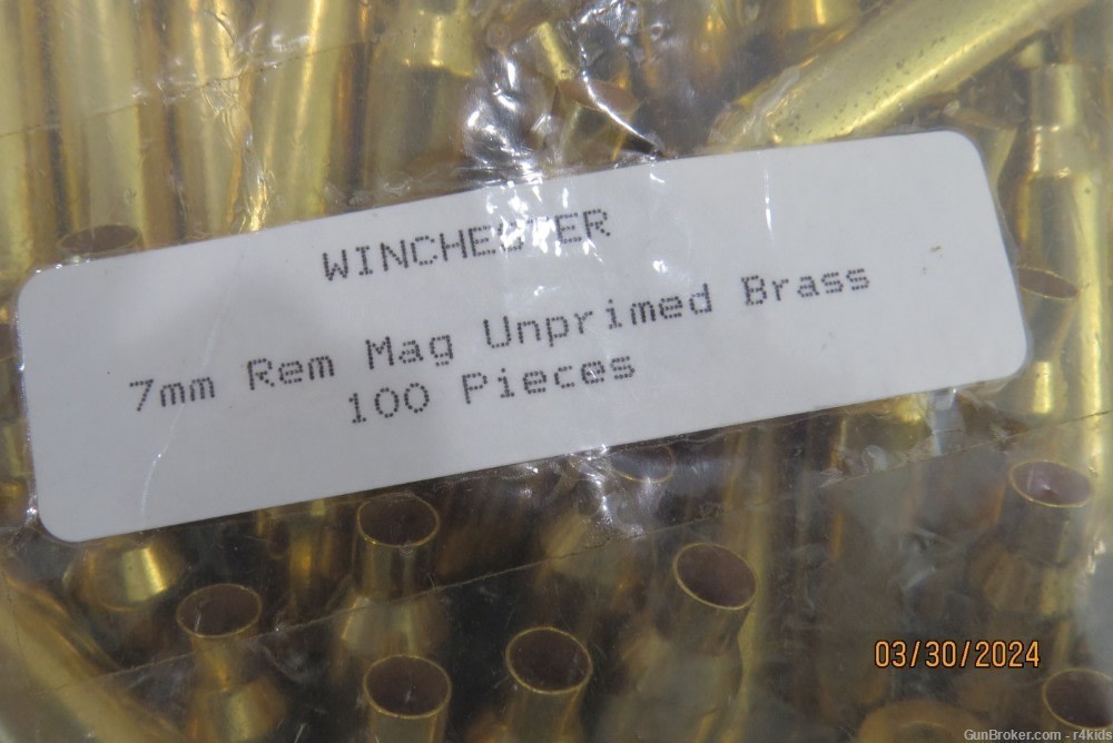 7mm Rem Mag Brass NEW Old Stock all winchester brand 150 Pieces-img-2