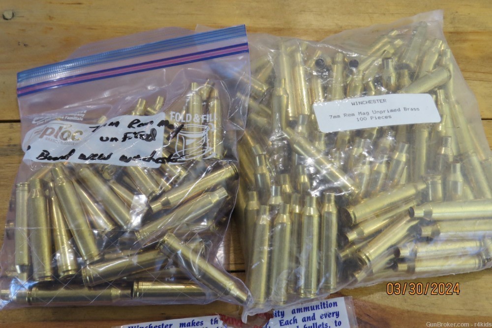 7mm Rem Mag Brass NEW Old Stock all winchester brand 150 Pieces-img-3
