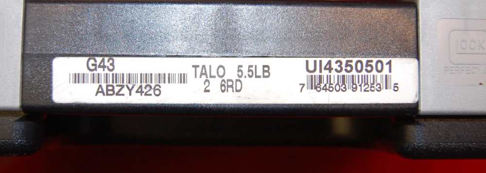 Glock Model 43 Talo Semi-Auto Pistol in 9x19 w/ Box & Extras 9mm-img-6