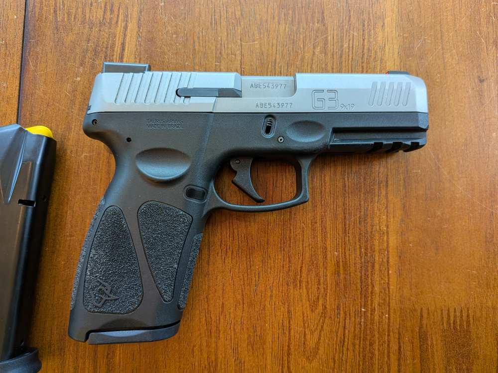 Taurus G3 9mm Stainless Slide Manual Safety w/ 17rd and 15rd Mags-img-1