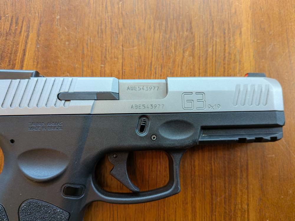 Taurus G3 9mm Stainless Slide Manual Safety w/ 17rd and 15rd Mags-img-5